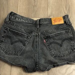 Levi’s black denim jean shorts
